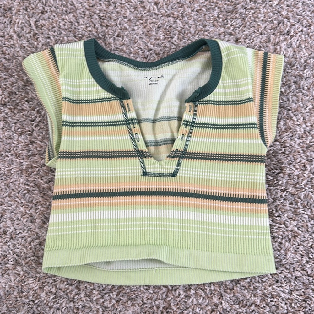 Urban Outfitters Out From Under Go For Gold Seamless Stripe Top